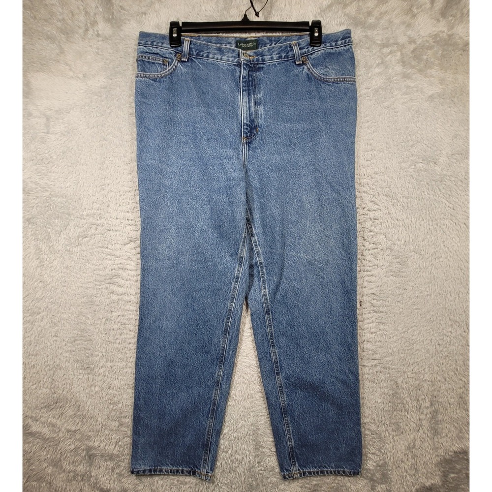 Lauren Jeans Co Ralph‎ Lauren Jeans Women 18W Blue High Rise Straight Leg Denim